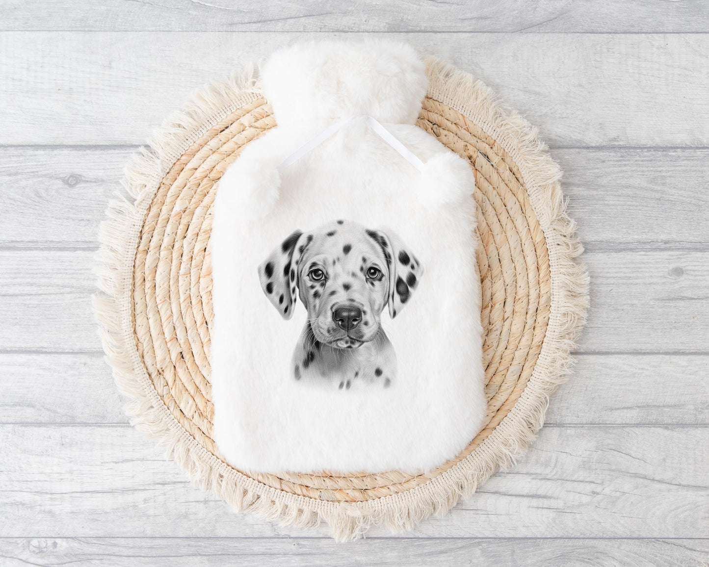 Dalmatian Hot Water Bottle Gift, Personalised Hot Water Bottle, Dog Xmas Gift, Xmas Gift For Dog Lover, Dalmatian Xmas Gifts