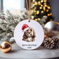 Cockerpoo Christmas Bauble, Personalised Pet Dog Christmas Tree Decoration, Gift For Dog Family, Dog Lover, Santa Dog Bauble