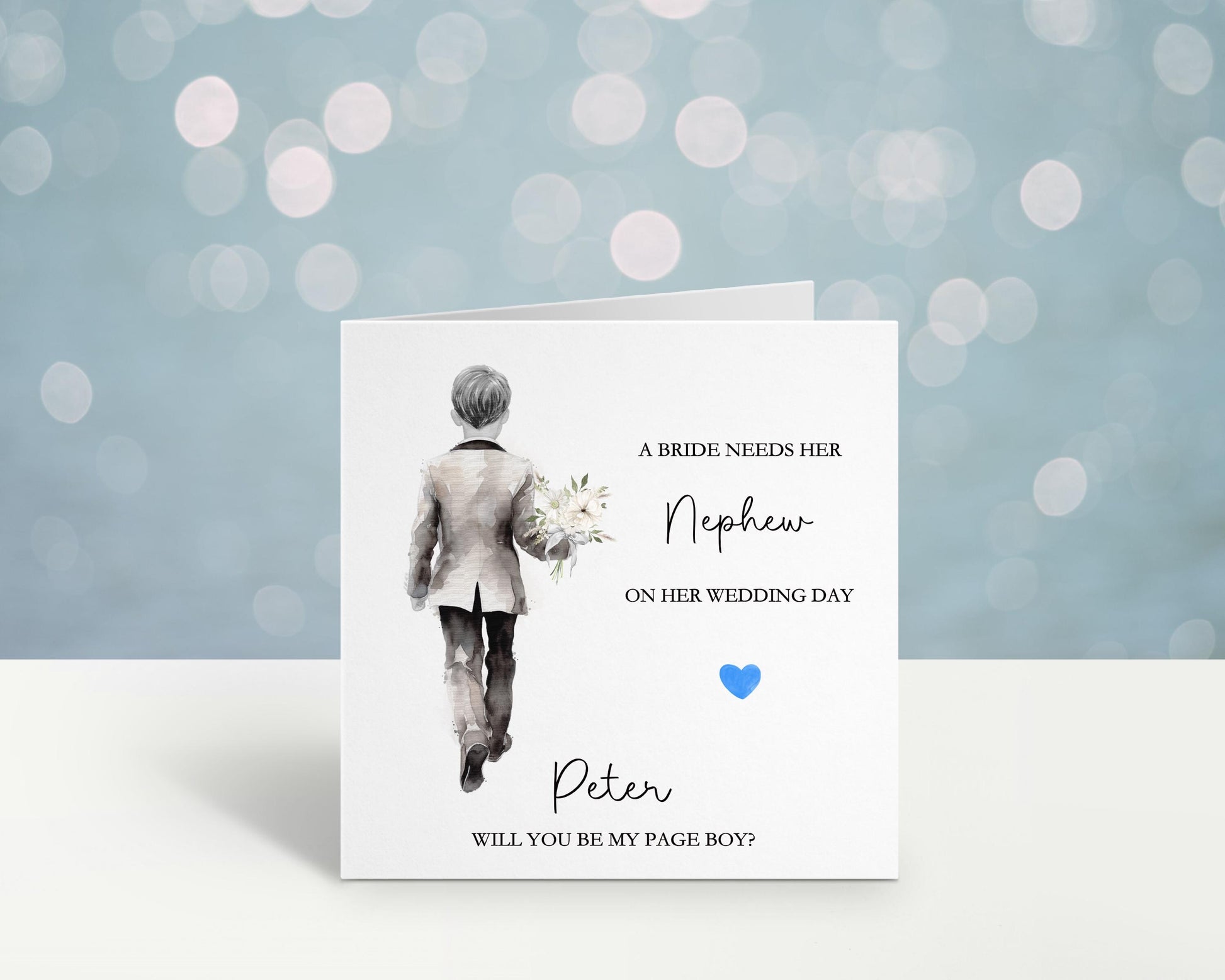 Page Boy Proposal Card, Page Boy Card For Nephew, Will You Be My Page Boy, Personalised Page Boy Card