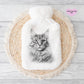 Cat Hot Water Bottle, Gift For Her, Personalised Hot Water Bottle, Christmas Gift For Friend, Christmas Gift For Him,