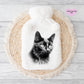 Cat Hot Water Bottle, Gift For Her, Personalised Hot Water Bottle, Black Cat Christmas Gift For Friend, Christmas Gift For Him,