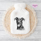 Doberman Gift, Personalised Hot Water Bottle, Dog Xmas Gift, Xmas Gift For Dog Lover