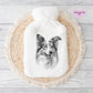 Shetland Sheep Dog Gift, Personalised Hot Water Bottle, Dog Xmas Gift, Xmas Gift For Dog Lover