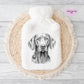 Weimaraner Dog Gift, Personalised Hot Water Bottle, Dog Xmas Gift, Xmas Gift For Dog Lover