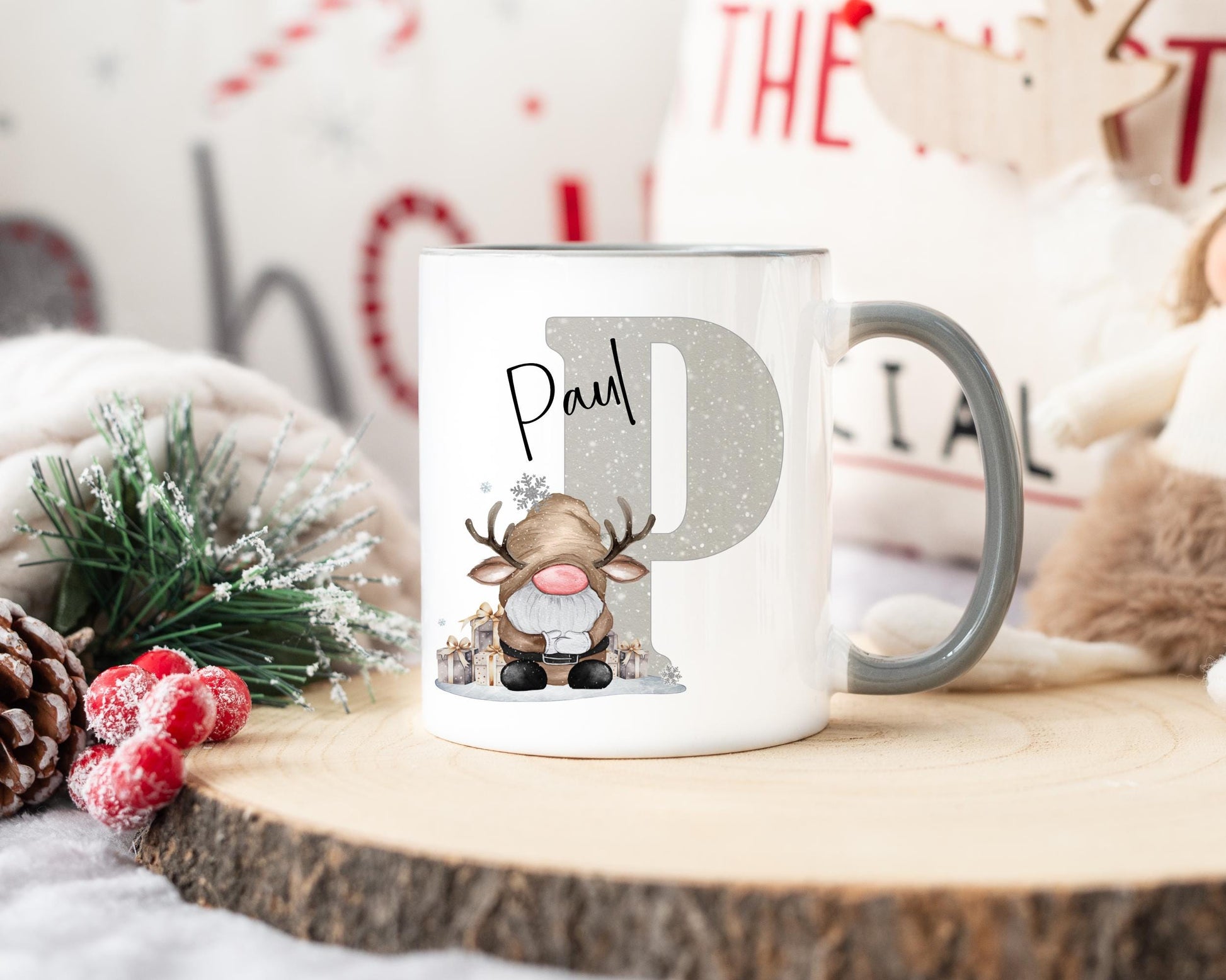 Gonk Mug, Personalised Gonk Mug, Christmas Gonk Mug, Xmas Gift For Her, Xmas Gift For Man