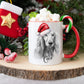Afghan Hound Santa Mug, Personalised Dog Mug, Christmas Hot Chocolate Mug, Xmas Gift For Her, Xmas Gift For Man, Stocking Filler