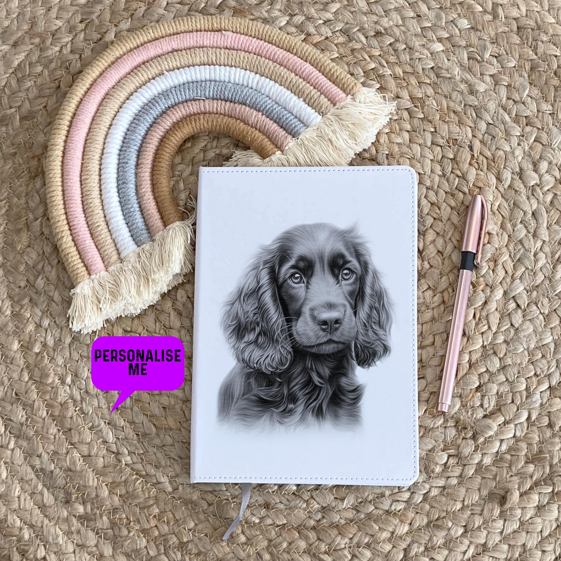 Cocker Spaniel Notebook, Personalised Notebook, Personalised Gift For Her Or Him, Journal, Pet Notebook, Dog Gift