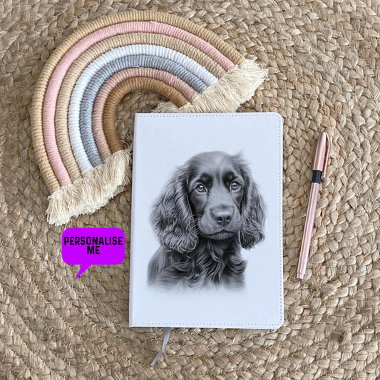 Cocker Spaniel Notebook, Personalised Notebook, Personalised Gift For Her Or Him, Journal, Pet Notebook, Dog Gift