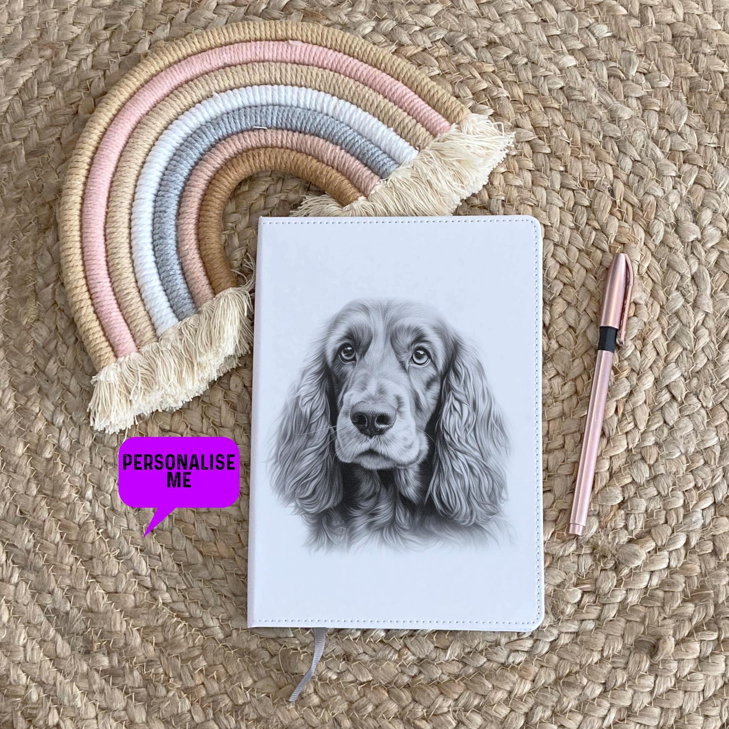 Cocker Spaniel Notebook, Personalised Notebook, Personalised Gift For Her Or Him, Journal, Pet Notebook, Dog Gift