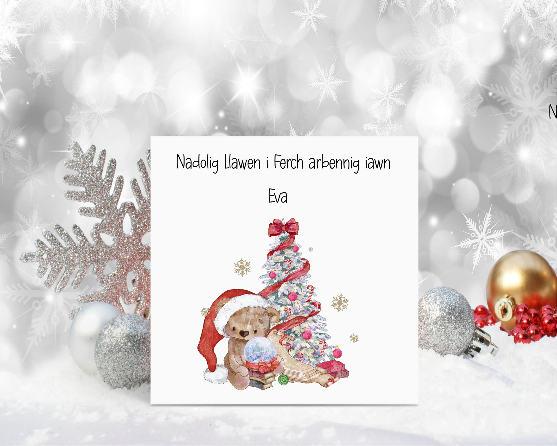Nadolig Llawen Card, Welsh Christmas Card For Daughter, Welsh Christmas Card, Welsh Xmas For Card For Niece, Card For Daughter