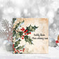 Nadolig Llawen Card, Welsh Christmas Card For Nain, Welsh Christmas Holly Card, Welsh Xmas For Card For Mam