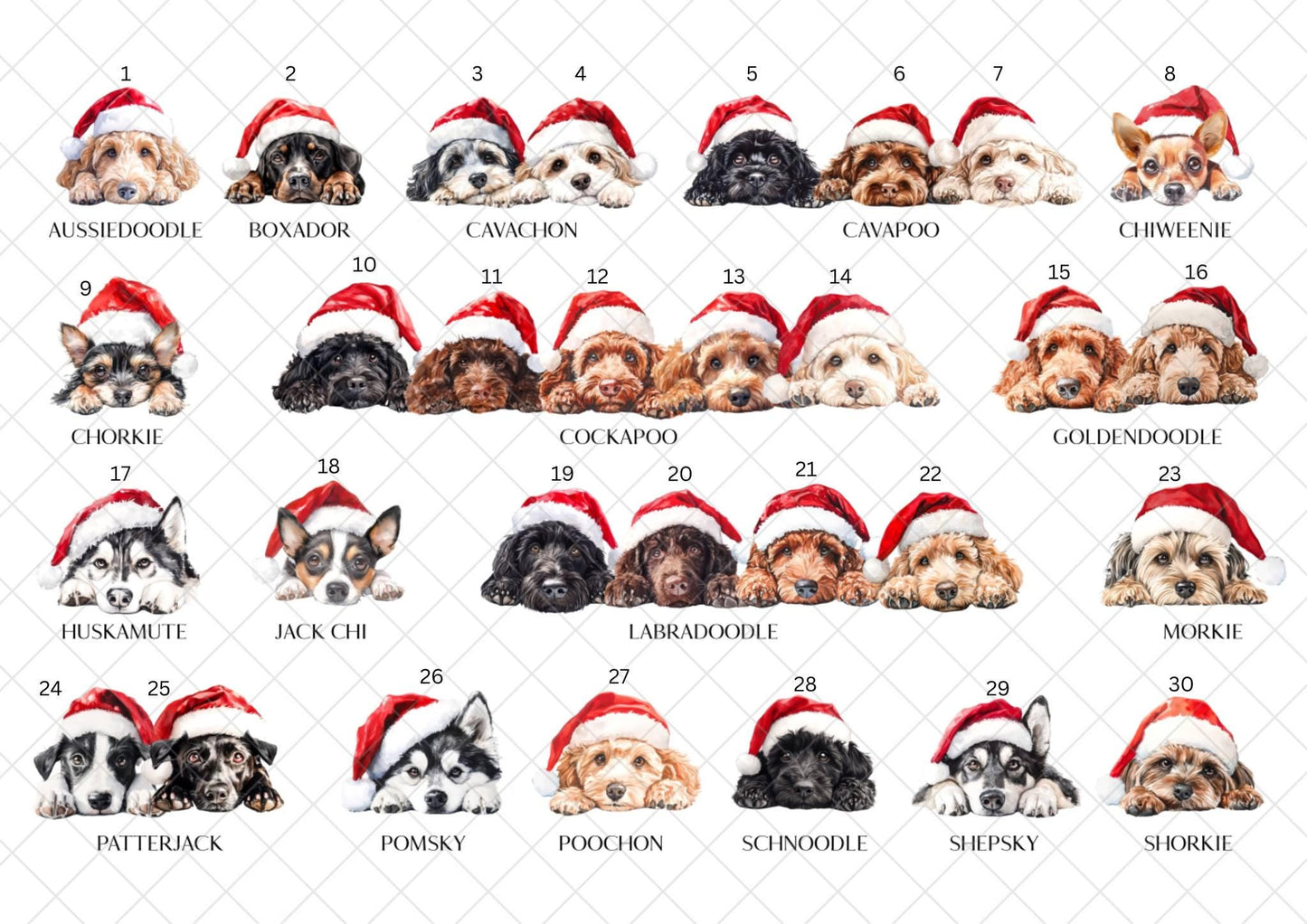 Dog Santa Sack, Christmas Present Sack, Personalised Stocking, Father Christmas Sack, Santa Present Sack, Lots of Different Breeds Available