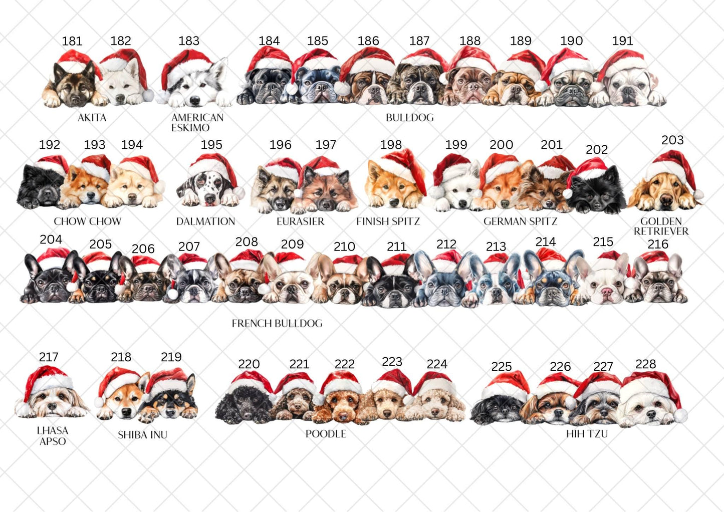 Dog Santa Sack, Christmas Present Sack, Personalised Stocking, Father Christmas Sack, Santa Present Sack, Lots of Different Breeds Available