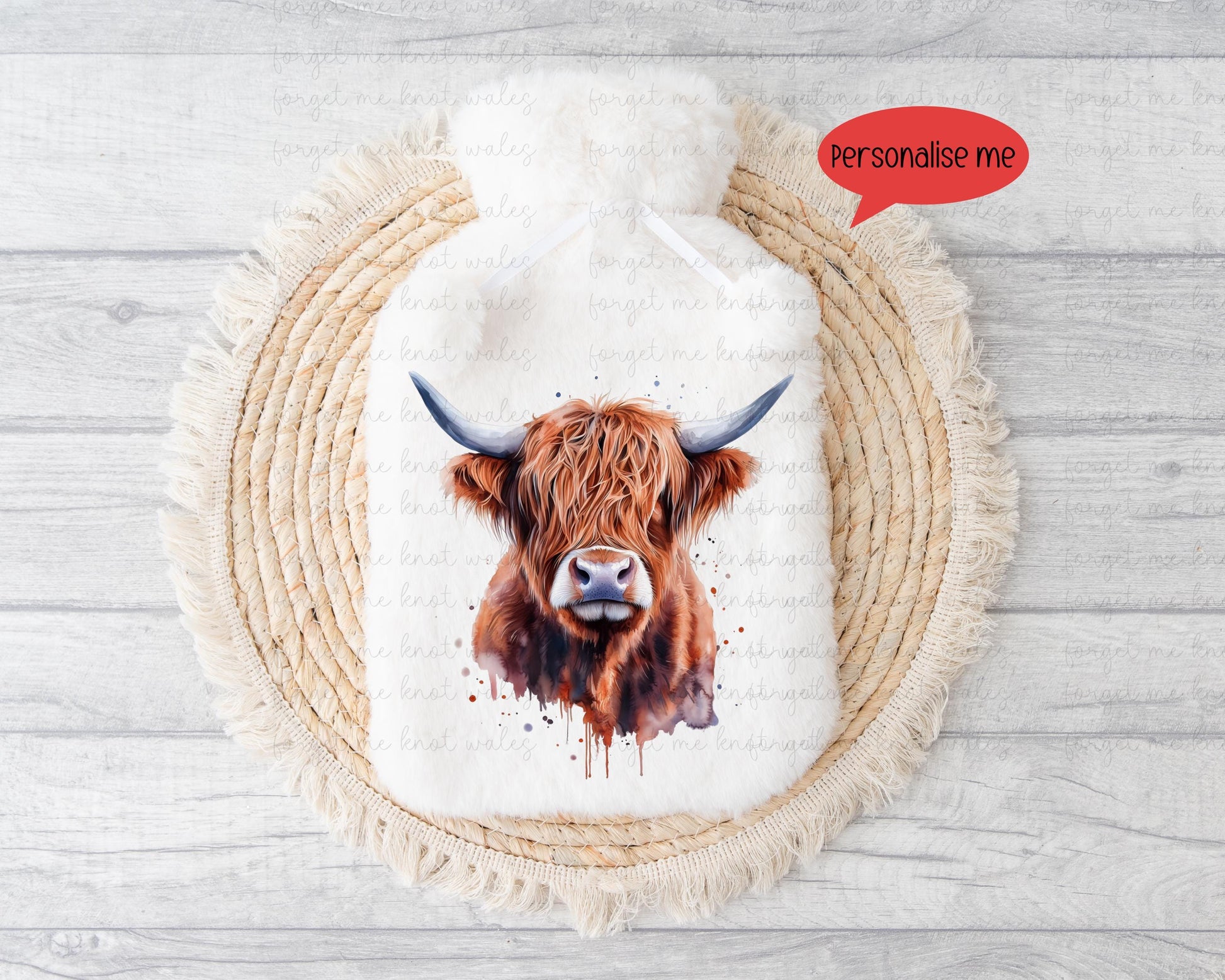 Highland Cow Cushion Gift, Personalised Highland Cow Cushion Gift, Friend Gift, Highland Cow