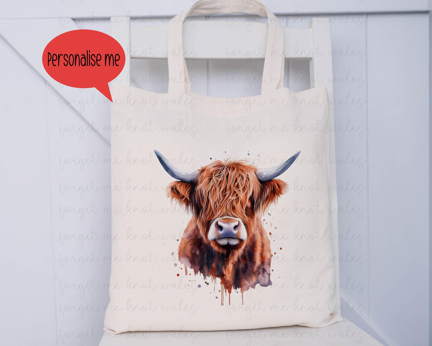 Highland Cow Cushion Gift, Personalised Highland Cow Cushion Gift, Friend Gift, Highland Cow