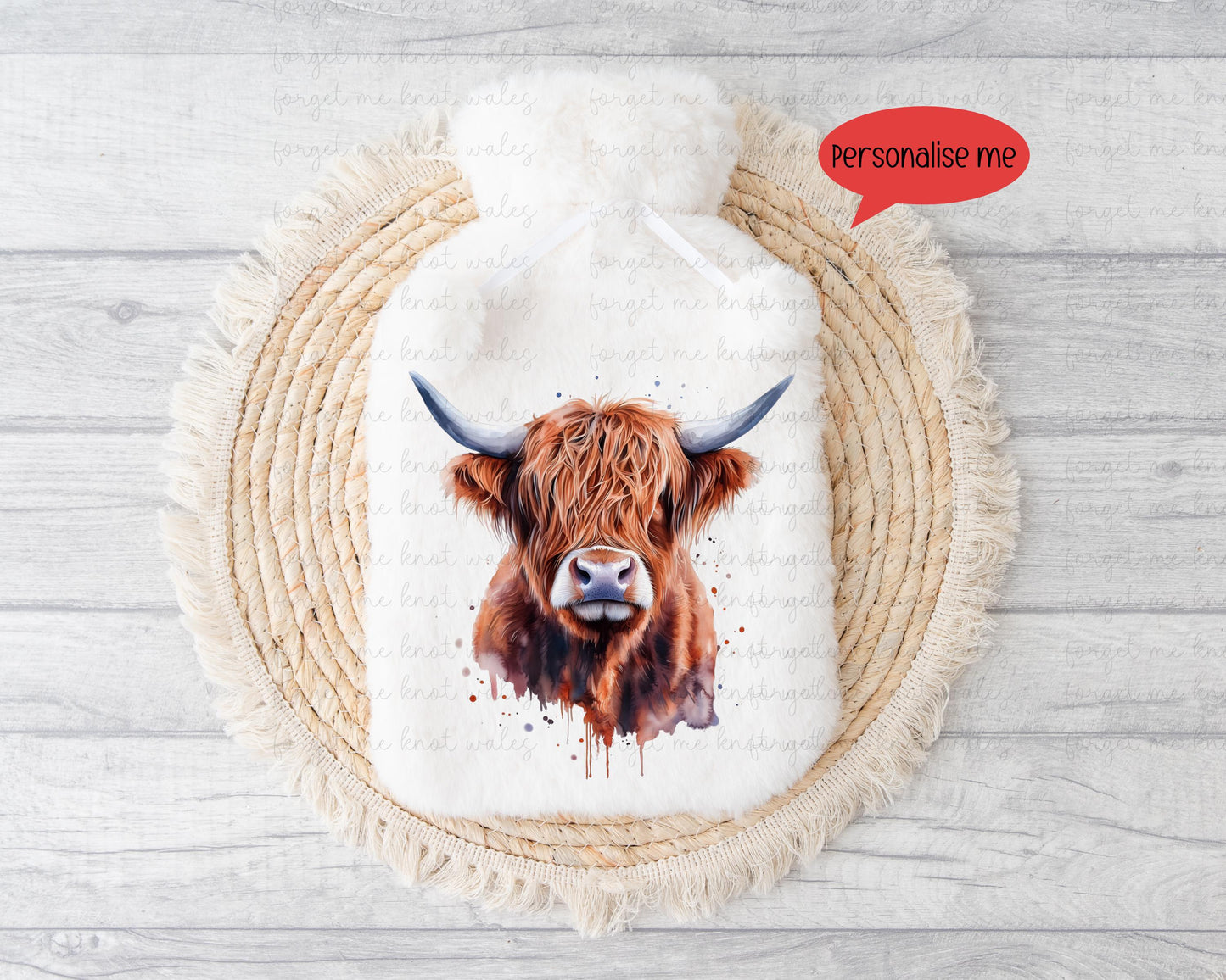 Highland Cow Cushion Gift, Personalised Highland Cow Cushion Gift, Friend Gift, Highland Cow