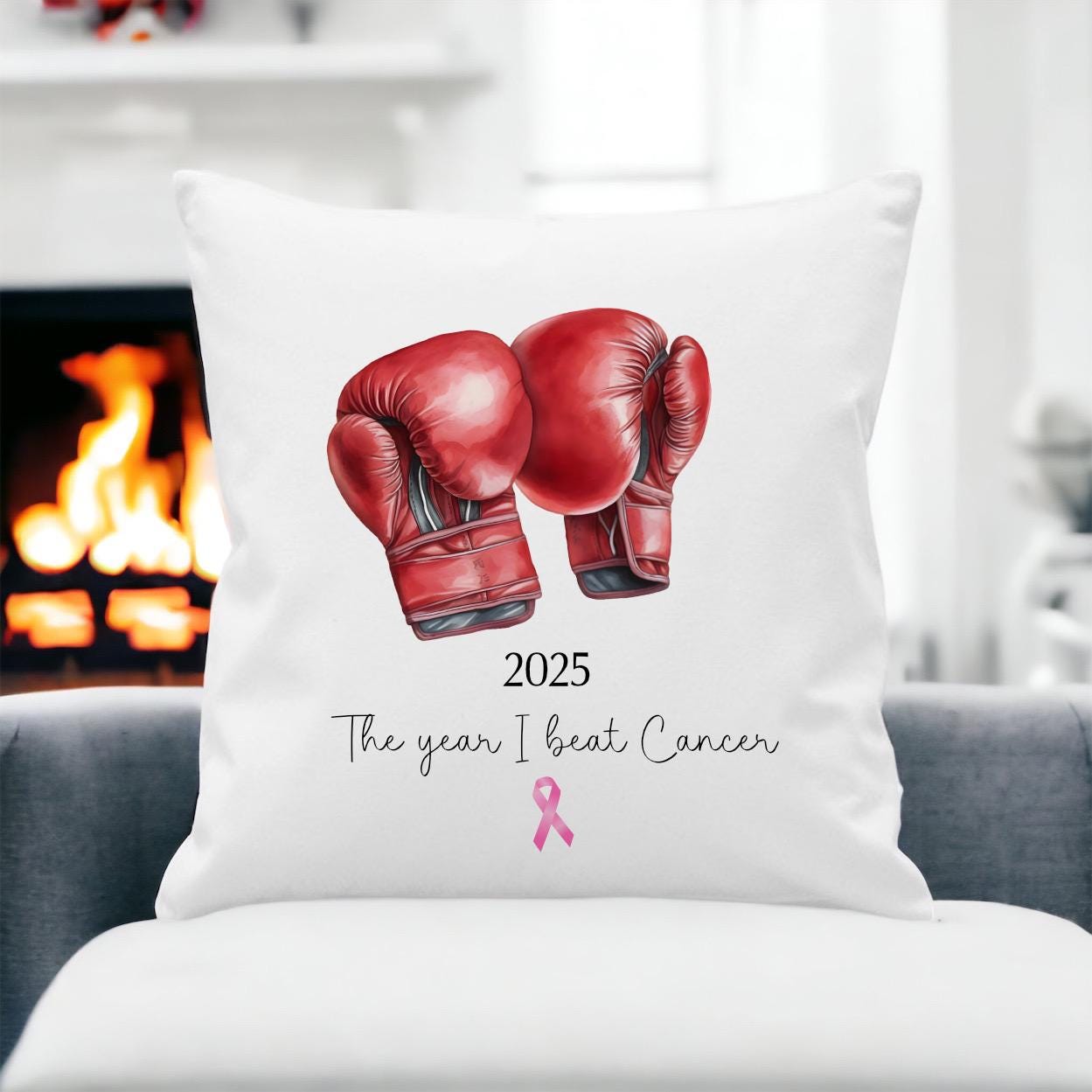 The Year I Beat Cancer Cushion, Cancer Free Gift, Cancer Care Gift, Cancer Cushion