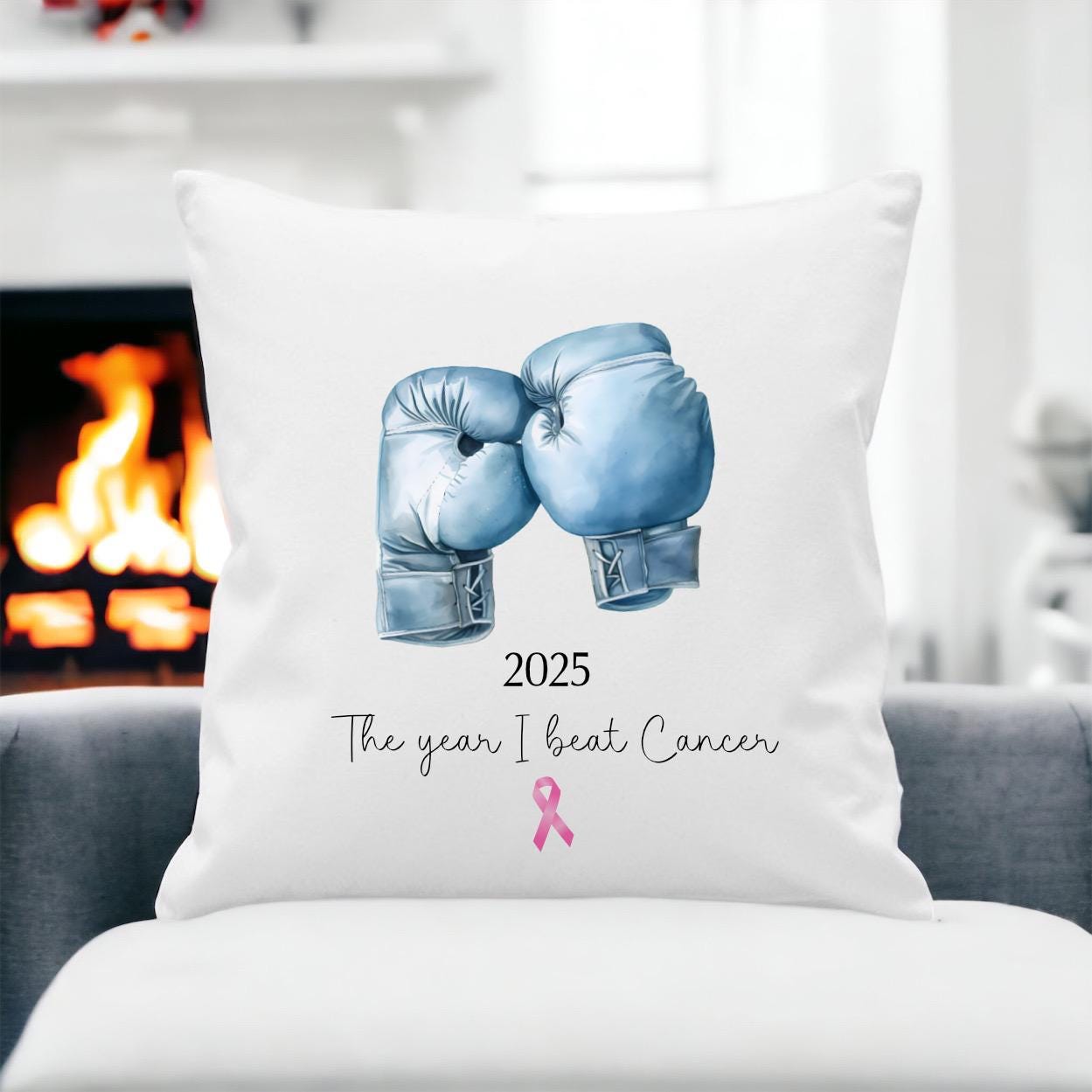 The Year I Beat Cancer Cushion, Cancer Free Gift, Cancer Care Gift, Cancer Cushion