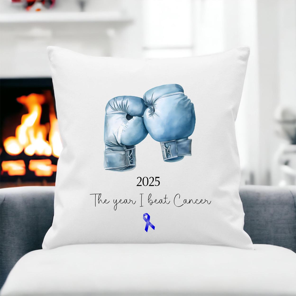 The Year I Beat Cancer Cushion, Cancer Free Gift, Cancer Care Gift, Cancer Cushion