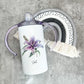 Adult Sippy Cup, Adaptive Drinking Aid Mug. Double Handled Mug, Pink Lilly Beaker