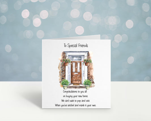 New Home Card, New Home Card For Special Friends, Good Luck In Your New Home, Congratulations Card, New Home Poem Card