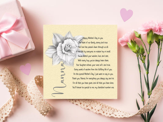 Mothers Day Card For Godmother, Mothers Day Card For Nannie, Mothers Day For Nan, Grandma, Mothers Day Card For Mamgu