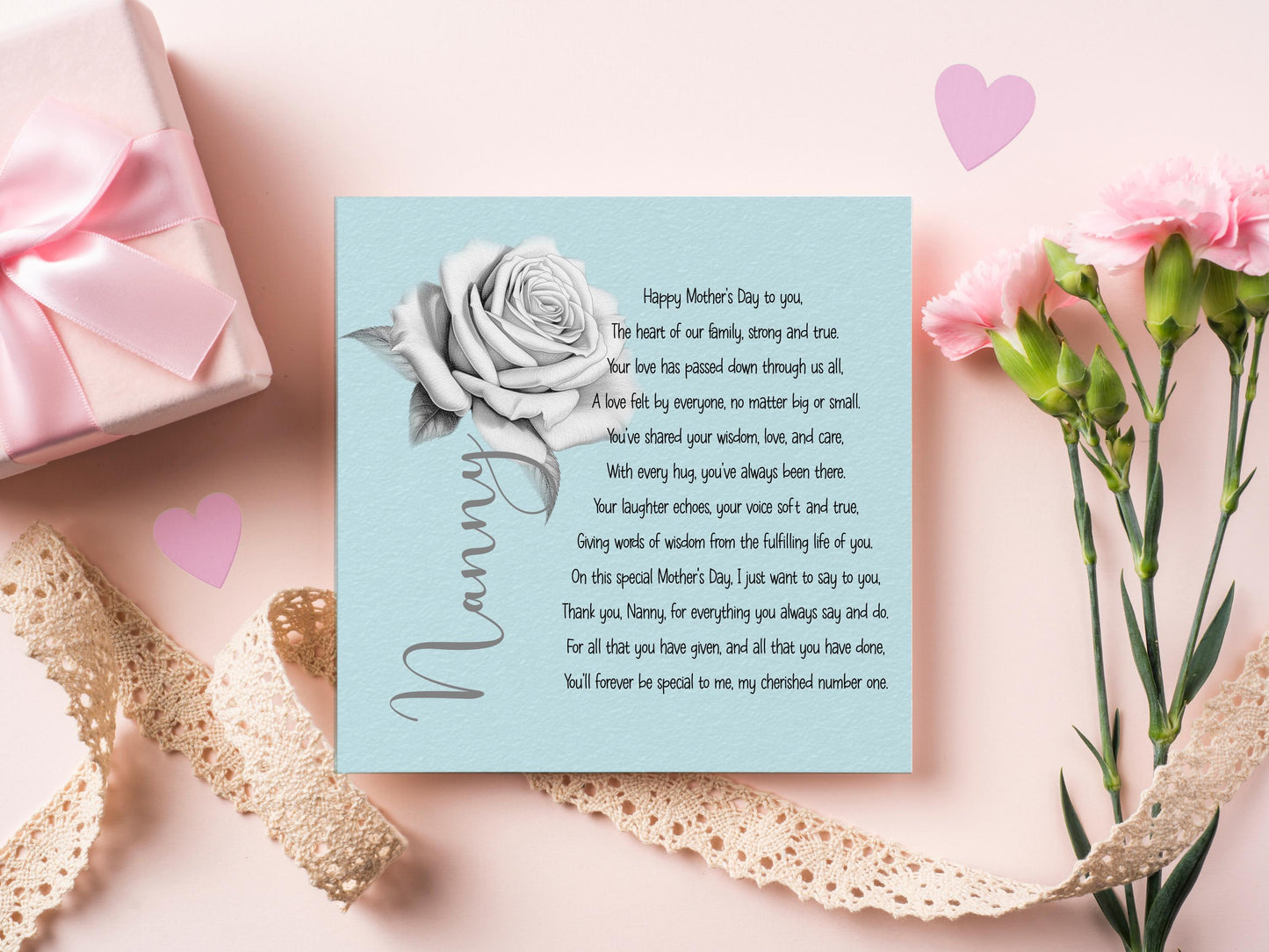 Mothers Day Card For Godmother, Mothers Day Card For Nannie, Mothers Day For Nan, Grandma, Mothers Day Card For Mamgu