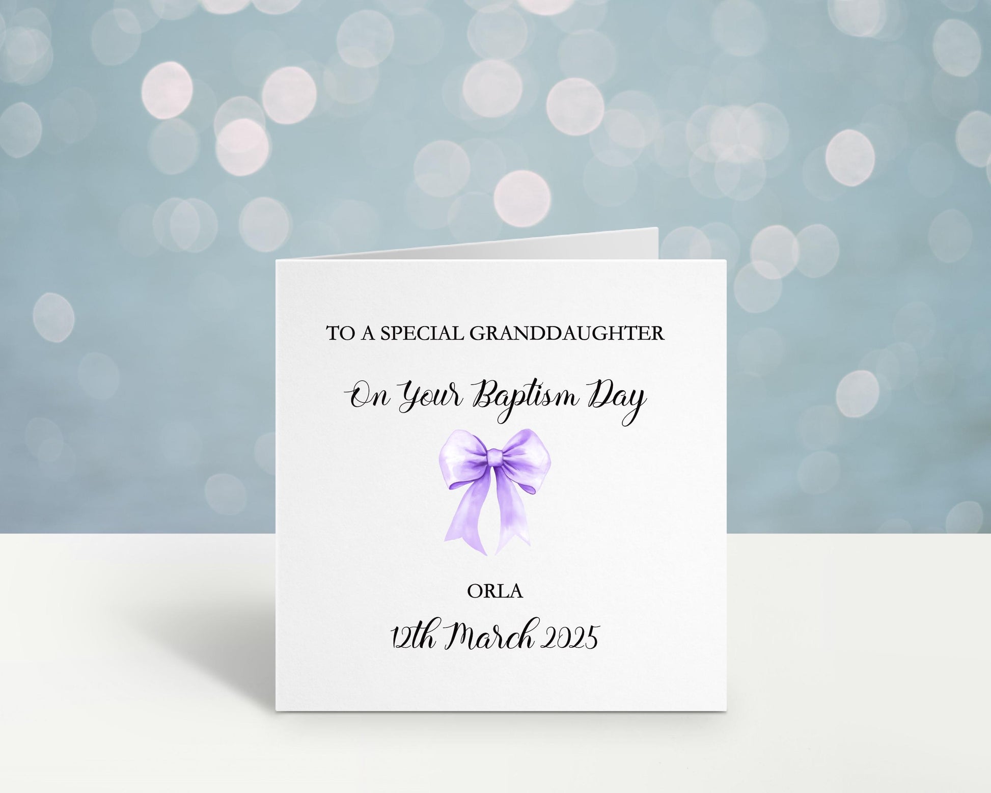 Baptism Card Goddaughter, Personalised Baptism Card For Daughter, Christening, Great Granddaughter Baptism Card, Great Niece Baptism