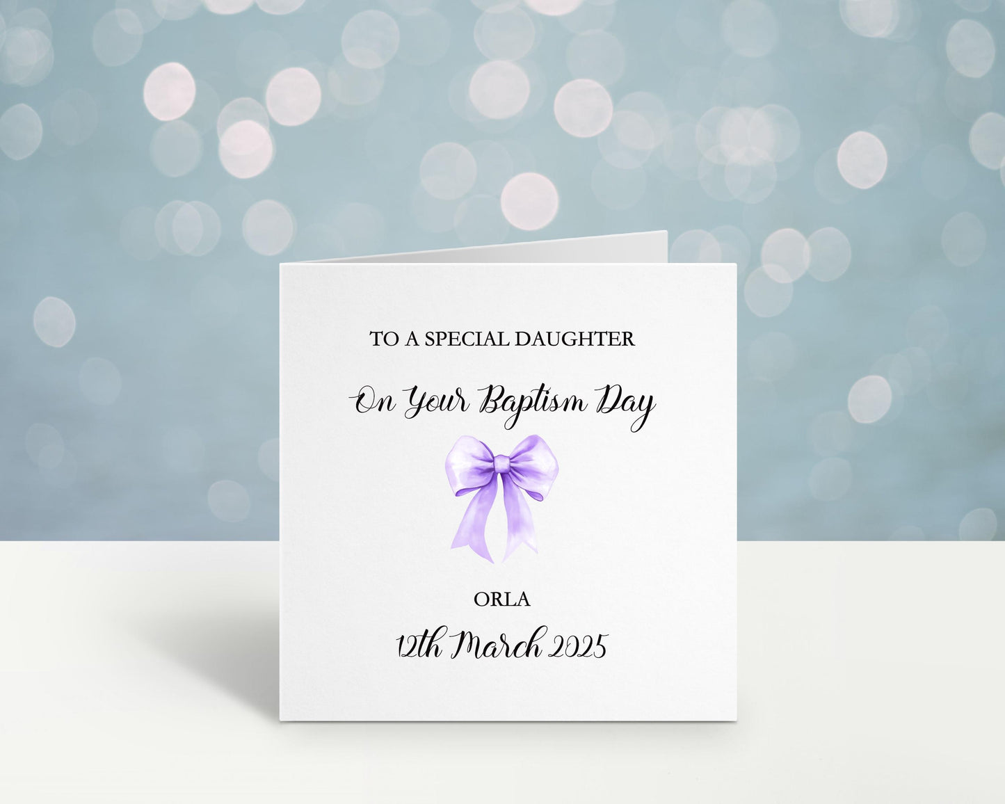 Baptism Card Goddaughter, Personalised Baptism Card For Daughter, Christening, Great Granddaughter Baptism Card, Great Niece Baptism