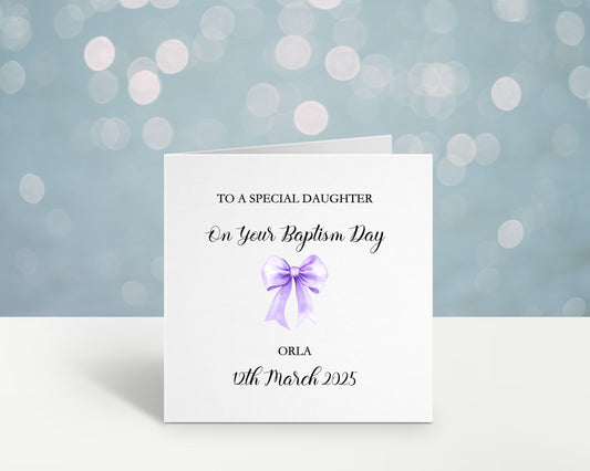 Baptism Card Goddaughter, Personalised Baptism Card For Daughter, Christening, Great Granddaughter Baptism Card, Great Niece Baptism