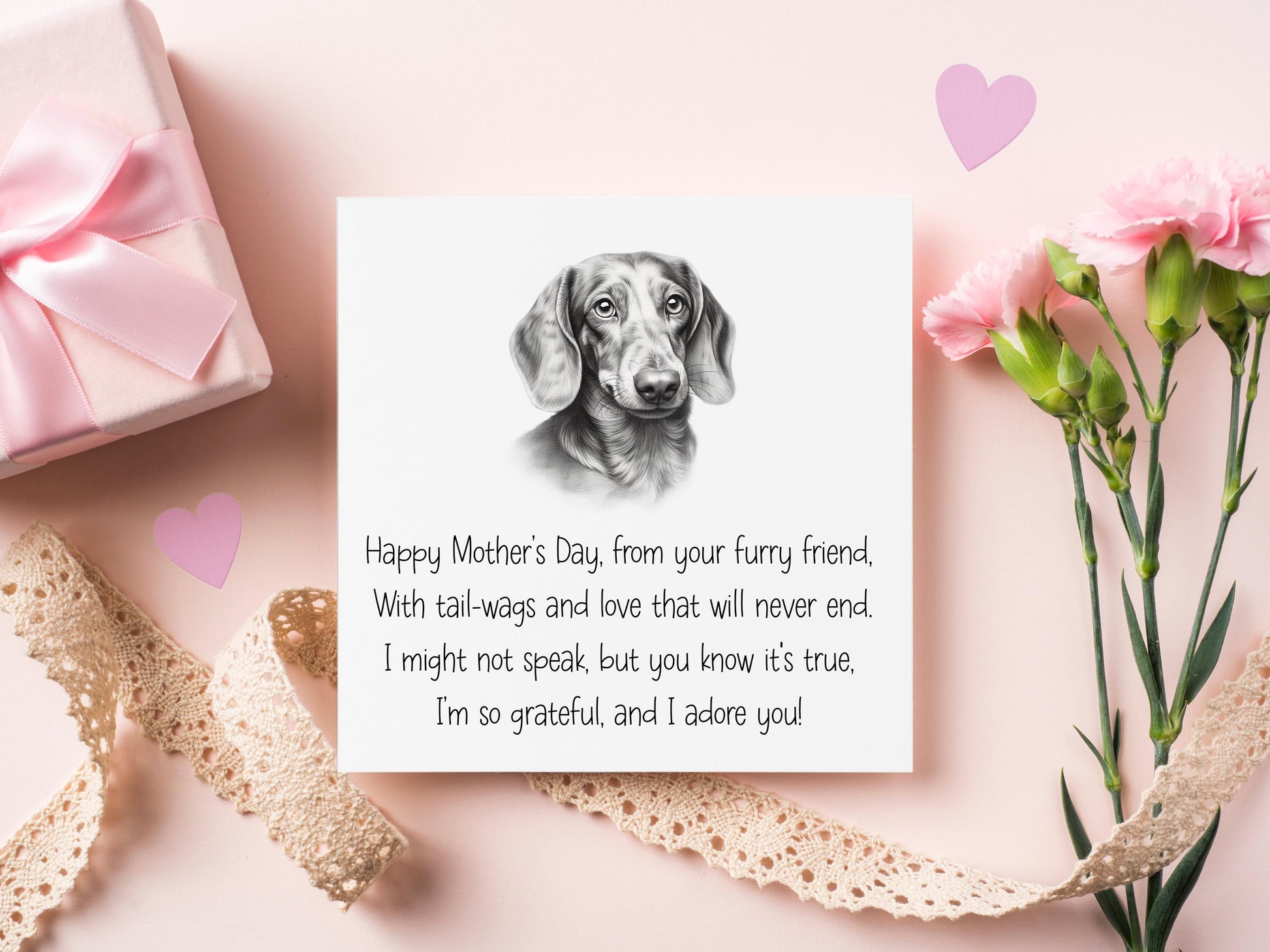 Spaniel Mother's Day Card, From The Dog Mother's Day Card, Card From The Dog