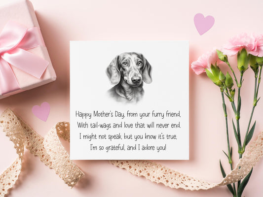Mother's Day Card, From The Dog Mother's Day Card, Card From The Dog