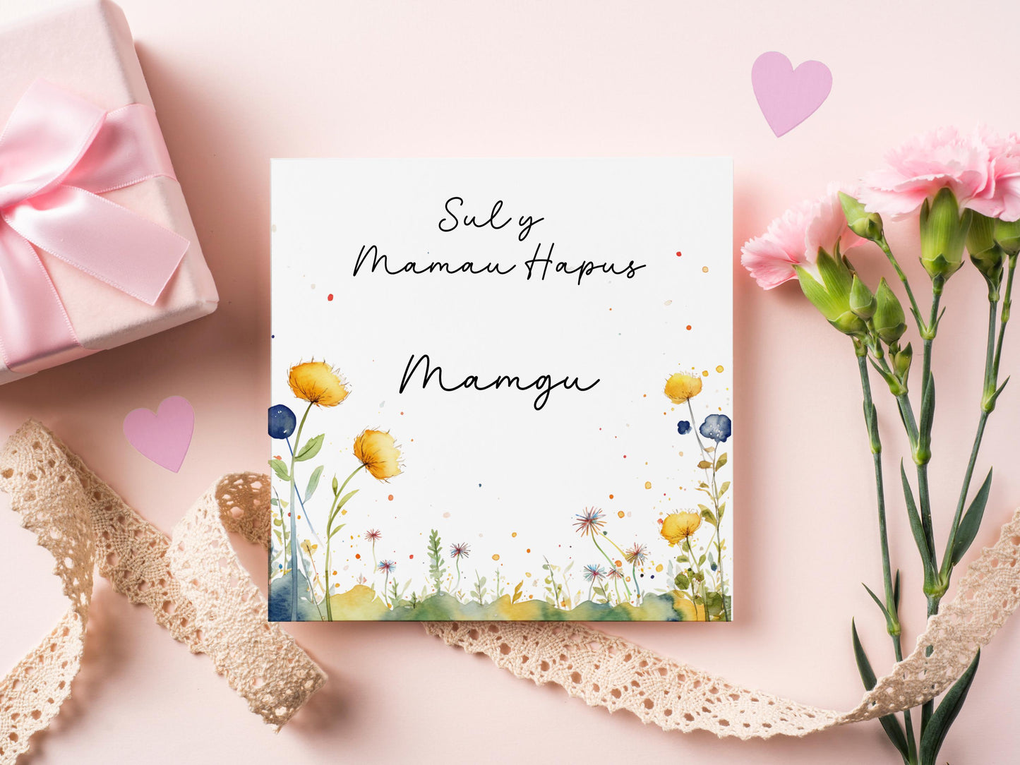 Cerdyn Cymraeg, Mothers Day Card, Sul y Mamau Hapus, Welsh Mother's Day Card, Mam Mother's Day Card, Mother & Daughter Card