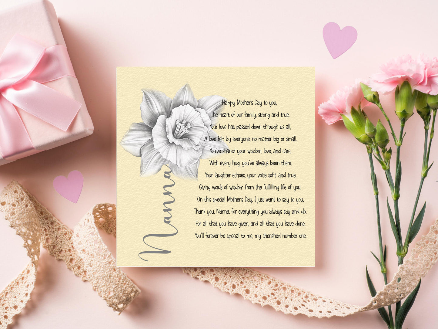Mothers Day Card For Godmother, Mothers Day Card For Nannie, Mothers Day For Nan, Grandma, Mothers Day Card For Mamgu