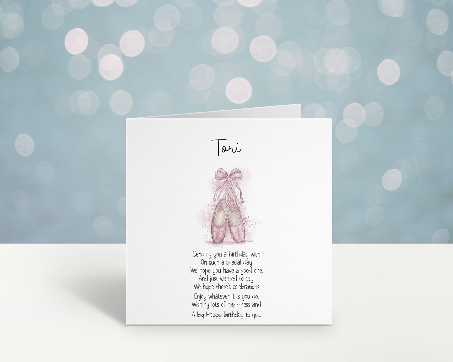 Great Niece Ballet Card Personalised Ballet Shoes Birthday Card For Great Niece Or For A Special Little Girl Birthday Card With Poem