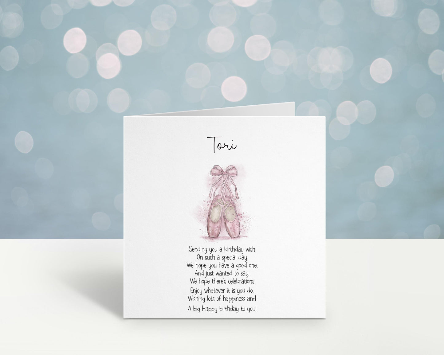 Great Granddaughter Ballet Card Personalised Ballet Shoes Birthday Card For Great Niece Or For A Special Little Girl Birthday Card With Poem
