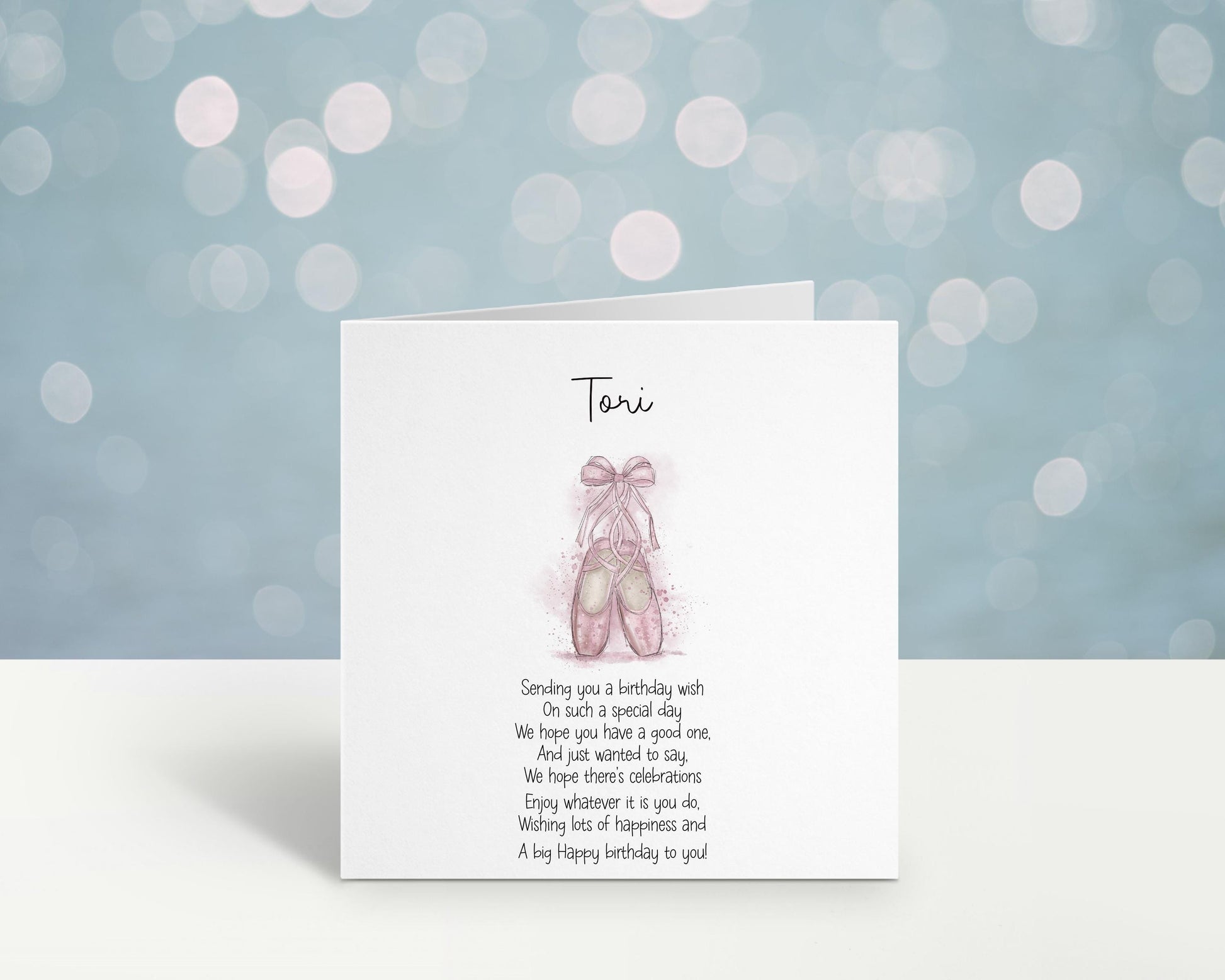 Great Granddaughter Ballet Card Personalised Ballet Shoes Birthday Card For Great Niece Or For A Special Little Girl Birthday Card With Poem