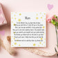 Mothers Day Remembrance Card, Mother's Day Without You Card, Memorial Mothers Day Card, Mothers Day In Heaven Card, Poem For Mum