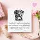 Patterdale Mother's Day Card, From The Dog Mother's Day Card, Card From The Dog