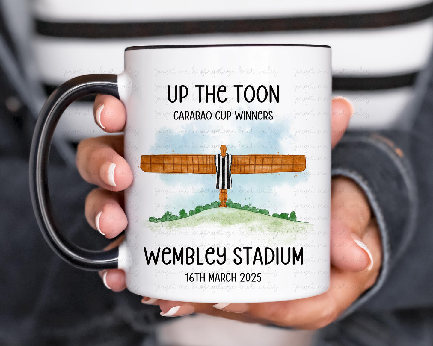 Toon Army Mug, Mug For Newcastle United Football Fan, Angel Of The North, Carabao Cup Winners