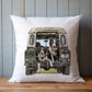Personalised Border Terrier Land Rover Cushion Gift, Border Collie, Cocker Spaniel, Rottweiler, Black Labrador, Yellow Lab, Doberman,Red Lab