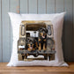 Personalised Dobeeman Land Rover Cushion Gift, Border Collie, Cocker Spaniel, Rottweiler, Black Labrador, Border Terrier, Cockapoo, Red Lab