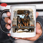 Personalised Spaniel Land Rover Mug Gift, Border Collie, Cocker Spaniel, Rottweiler, Black Labrador, Border Terrier, Doberman, Red Lab