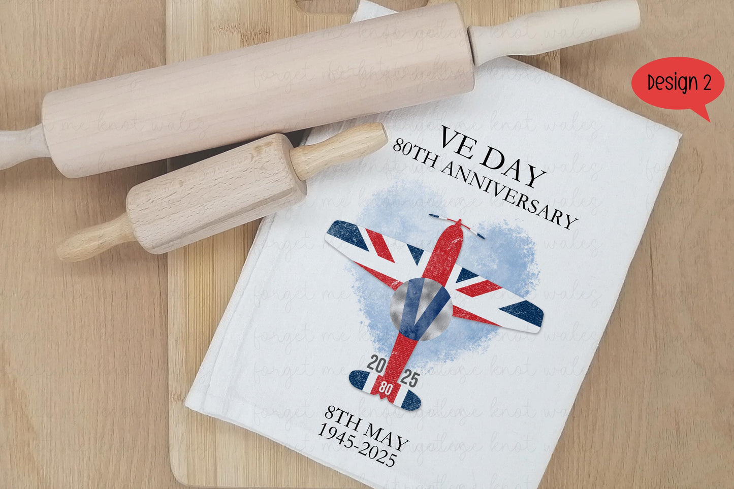 VE Day 80 Year Anniversary T-towel, VE Day Commemorative T-Towel, VE Day Celebrations T-Towel Gift