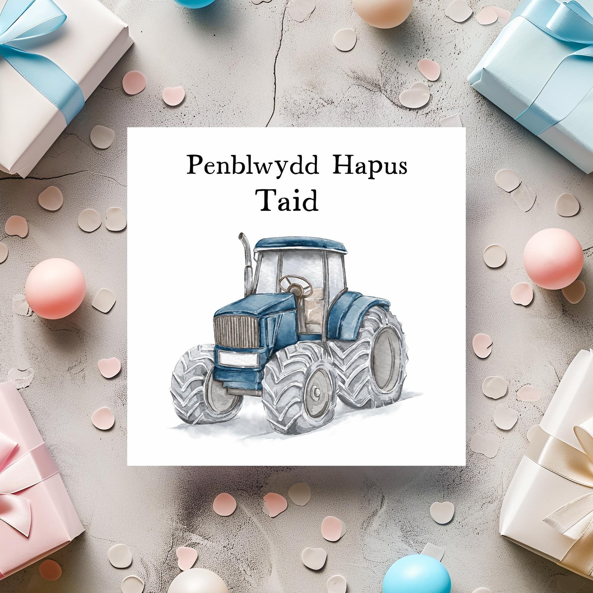Welsh Birthday Card, Cerdyn Cymraeg, Penblwydd Hapus Wyr, Welsh Cards, Welsh Birthday For Taid, Tractor Birthday Card Any Name Or Title