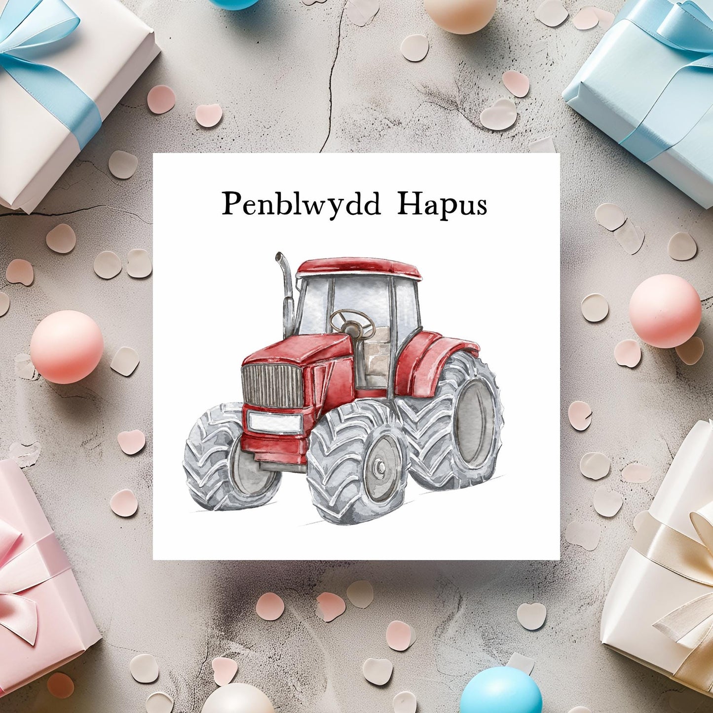 Cerdyn Cymraeg, Penblwydd Hapus Wyr, Welsh Cards, Welsh Birthday For Taid, Tractor Birthday Card Any Name Or Title