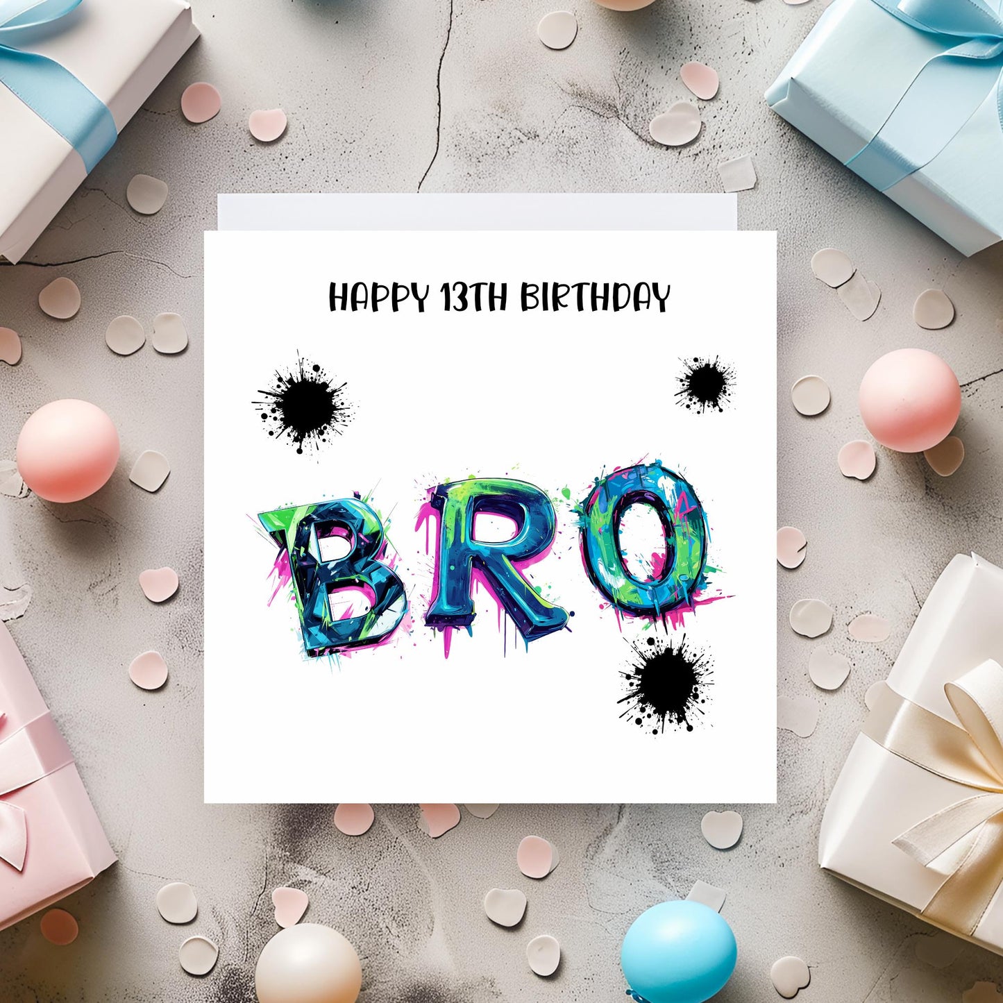 Brother 13th Birthday Card, Birthday Card For Brother, Teenager Card