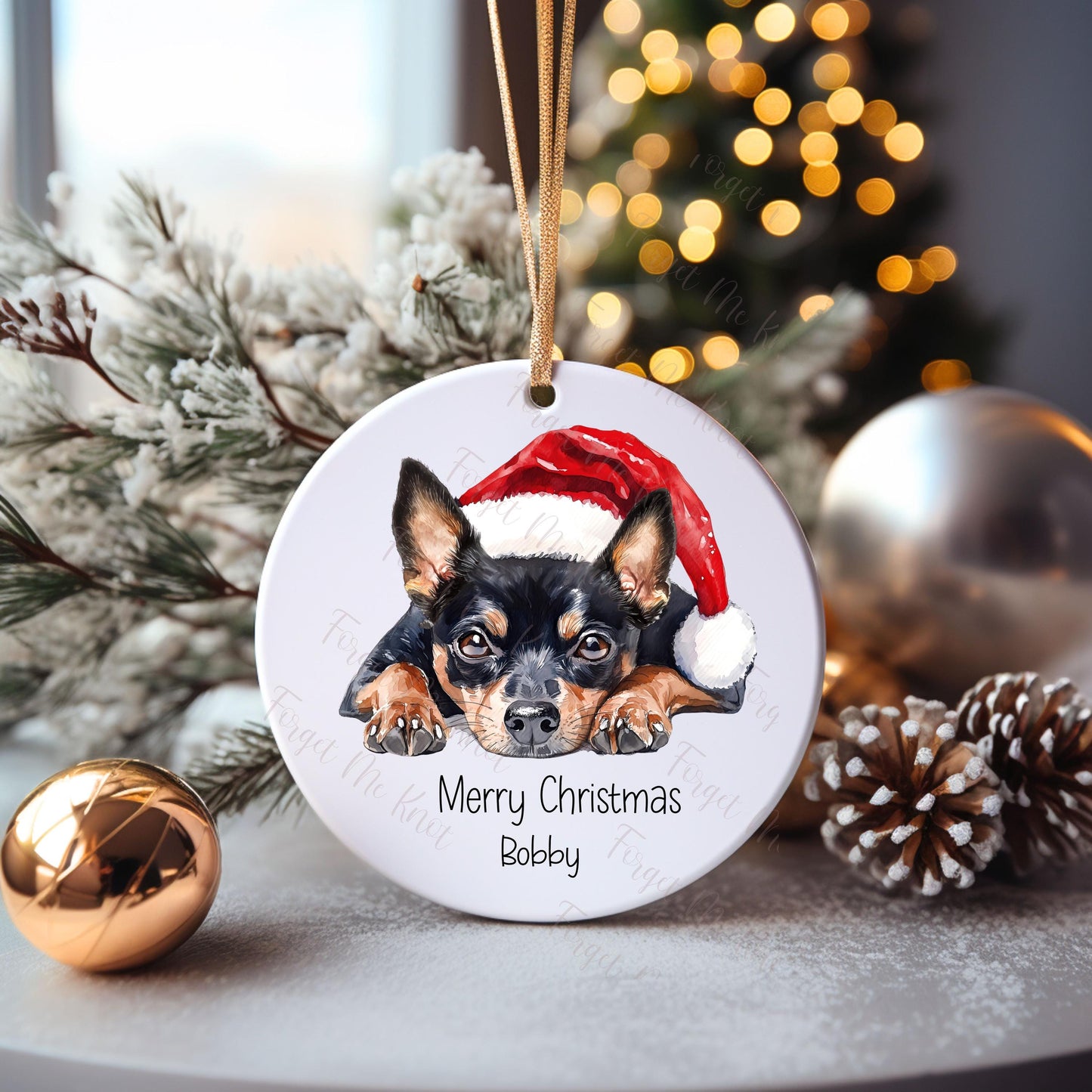 West Highland Terrier Christmas Bauble, Personalised Pet Dog Christmas Tree Decoration, Gift For Dog Family, Dog Lover, Xmas Bauble