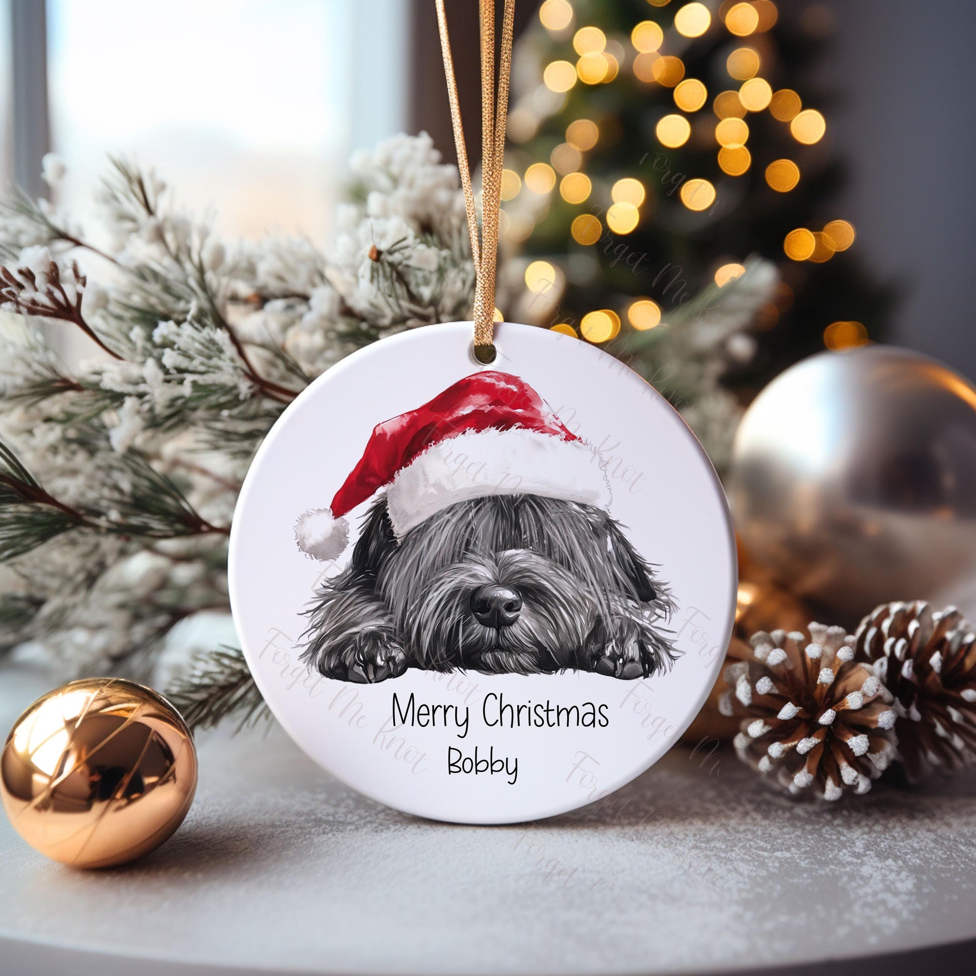 West Highland Terrier Christmas Bauble, Personalised Pet Dog Christmas Tree Decoration, Gift For Dog Family, Dog Lover, Xmas Bauble