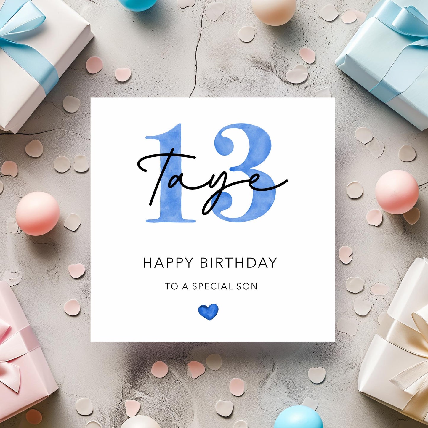 Son 13th Birthday Card, 13th Birthday Card For Son, Card For Grandson, Teenager Card, Great Nephew 13th Birthday Card, Cousin Birthday